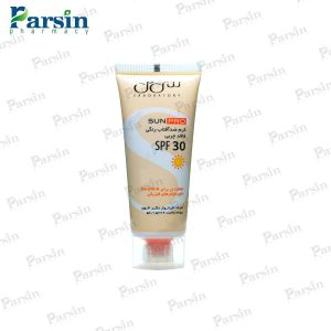 کرم ضد آفتاب SPF30 رنگی فاقد چربی سی گل مناسب پوست معمولی و چرب 40 میلی لیتر