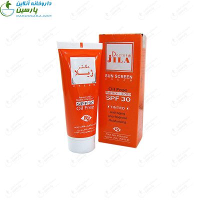 کرم ضد آفتاب دکتر ژیلا SPF30 رنگی ضد التهاب و مرطوب کننده پوست 70 گرم